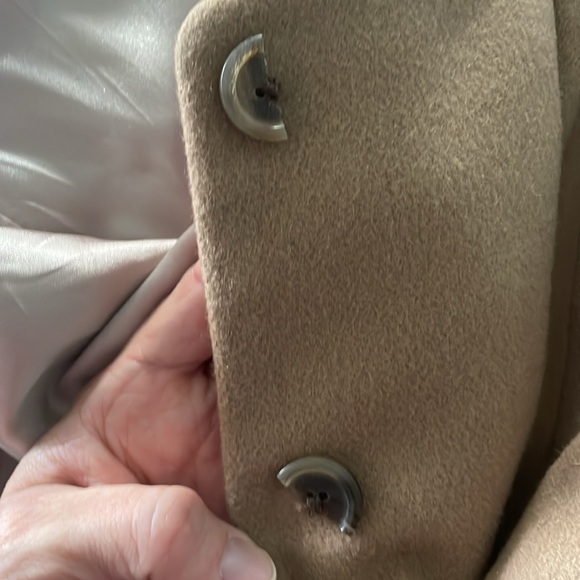 J. Crew Camel 100% Wool Blazecoat Coat Jacket Pea Coat by Nello Gori size 6 CS - Picture 7 of 7